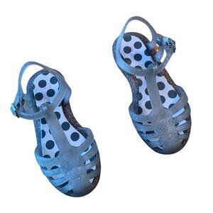 Zara Clear With Glitter Sparkles Jelly Sandals 6.5